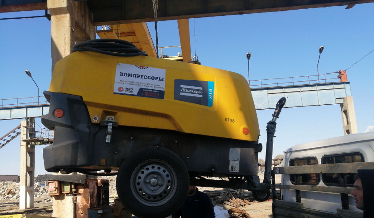Дизельный компрессор Atlas Copco XAS88КD SQE, 5 м3/мин, 7 бар, б/у